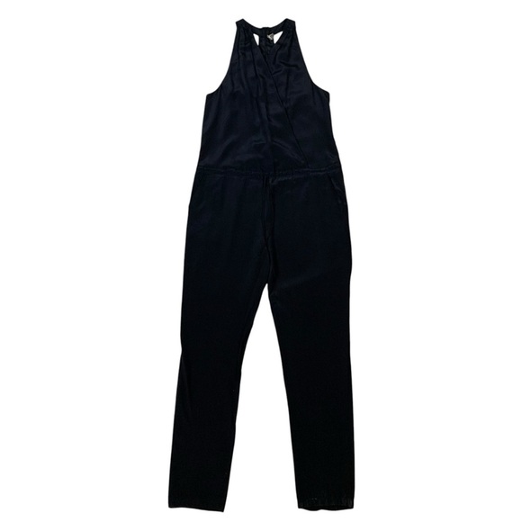 Rory Beca Black Silk Sleeveless Jumpsuit Womens Medium Halter - Picture 1 of 9